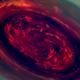 Image for article titled Cassini catches an awesome glimpse of Saturn’s north pole hurricane